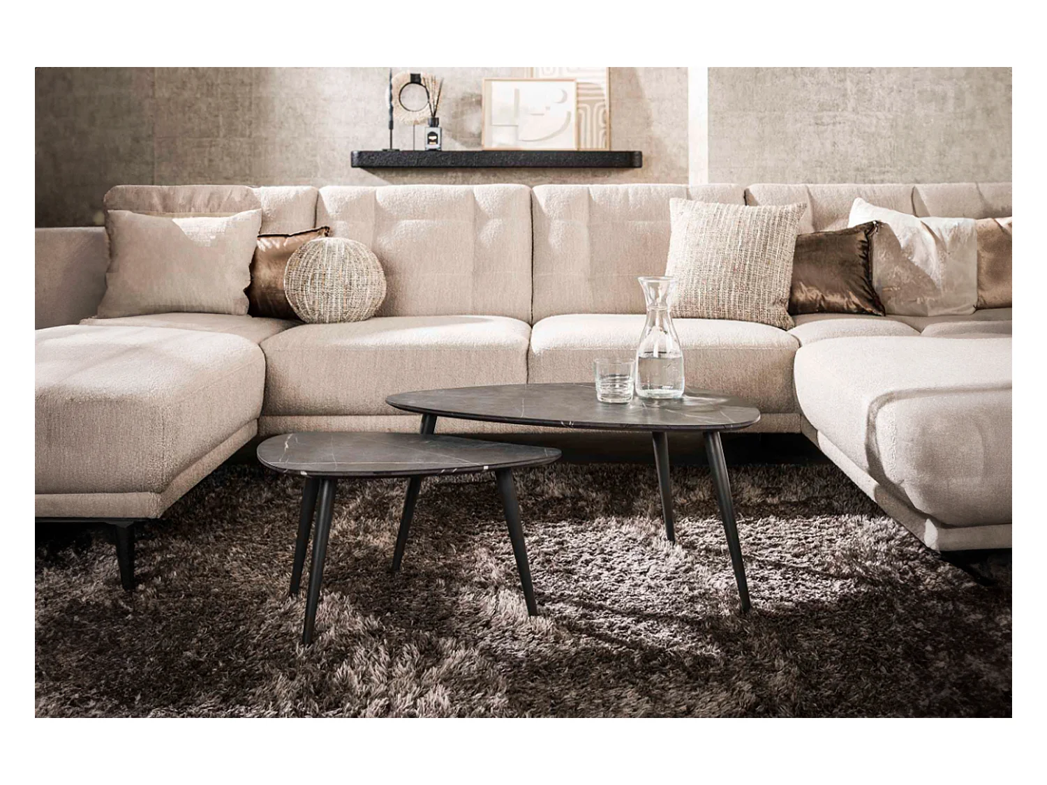 Set - Noir plastique - 80 x 44 cm - PARANA