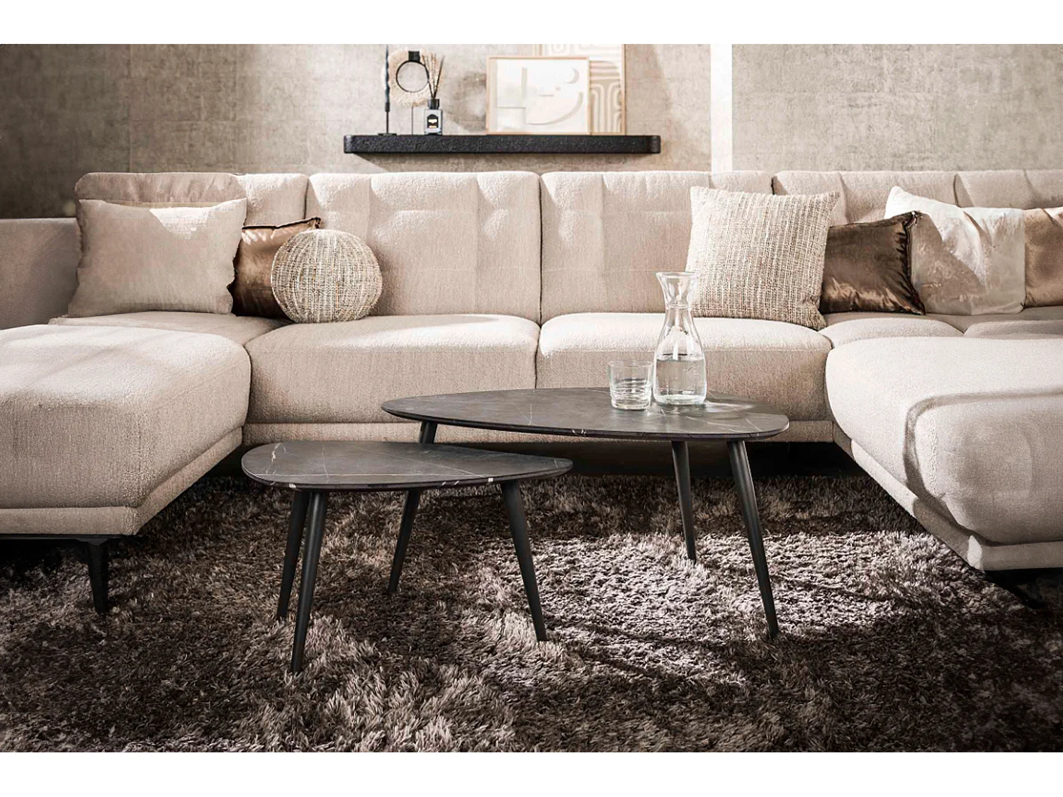 Set - Noir plastique - 80 x 44 cm - PARANA