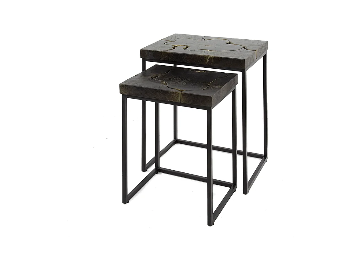 Table d'appoint - Noir Bois - 47 x 34 cm - ESCADO
