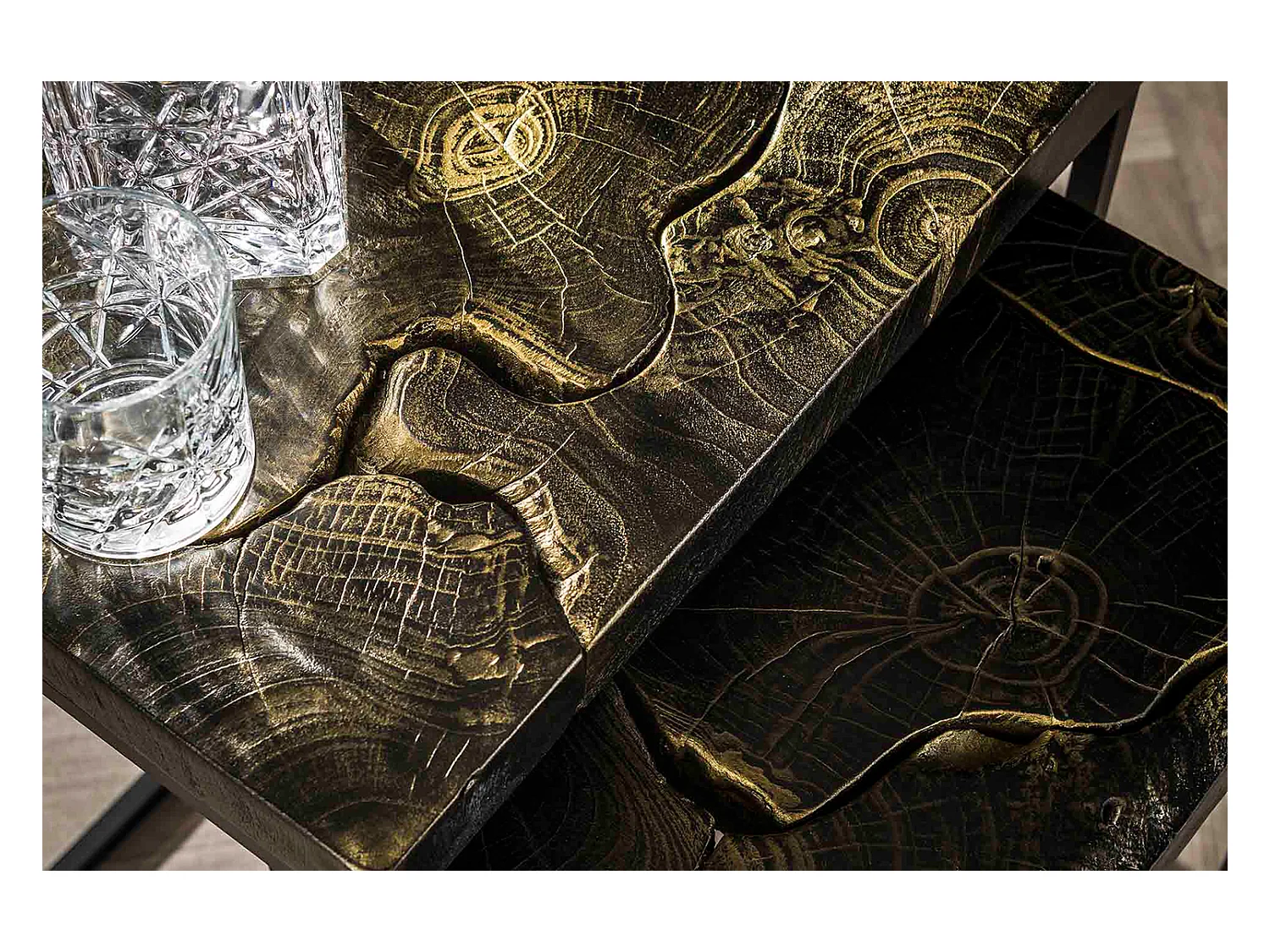 Table d'appoint - Noir Bois - 47 x 34 cm - ESCADO