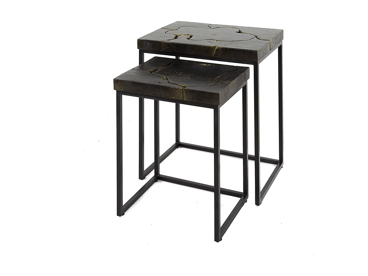 Tavolino - Nero Legno - 47 x 34 cm - ESCADO