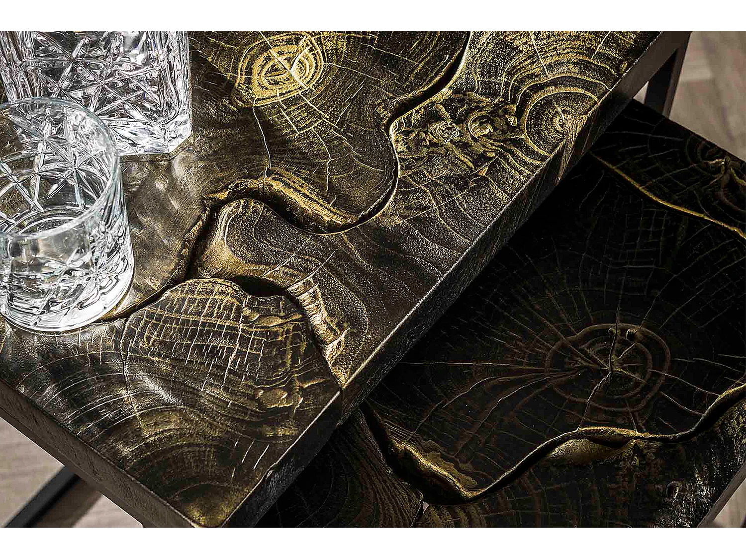 Tavolino - Nero Legno - 47 x 34 cm - ESCADO