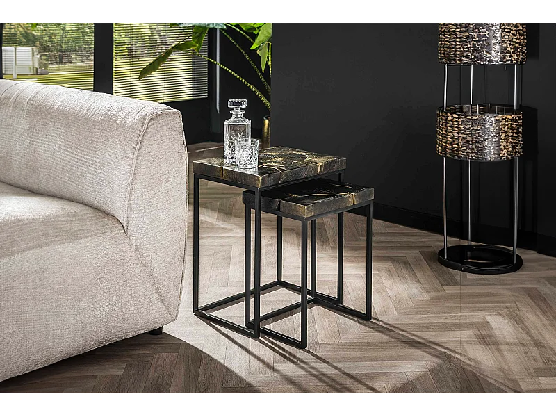 Tavolino - Nero Legno - 47 x 34 cm - ESCADO