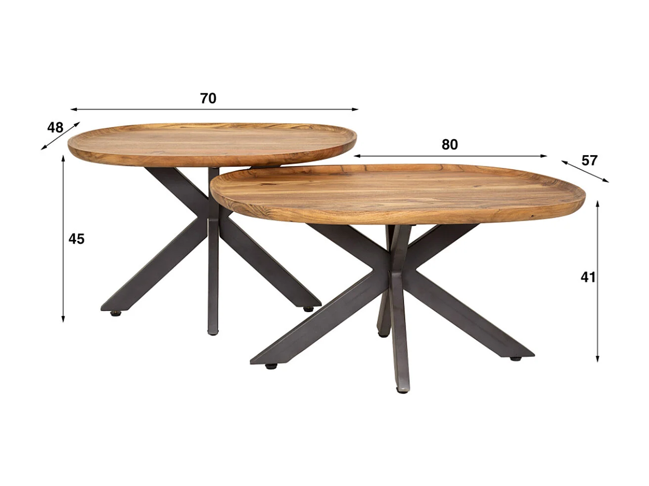 Set - marron Bois - 70 x 48 cm - RUBY