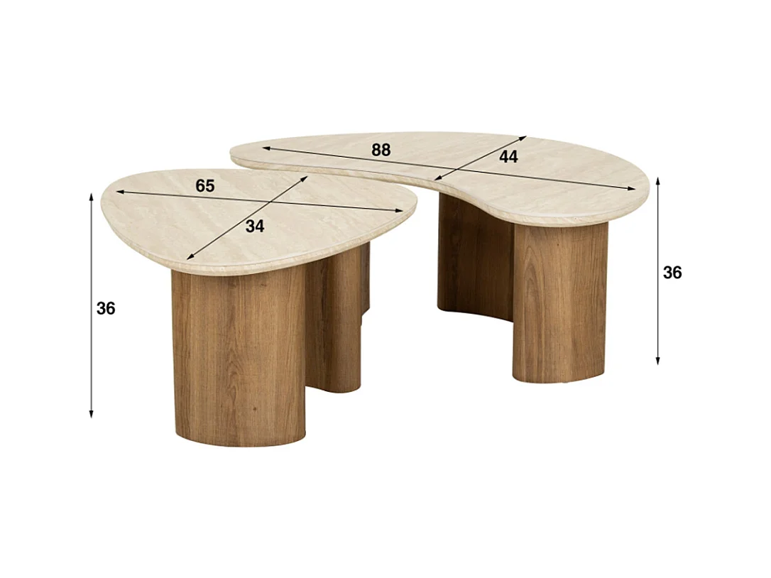 Set - bianco ceramica - 88 x 44 cm - PRETO