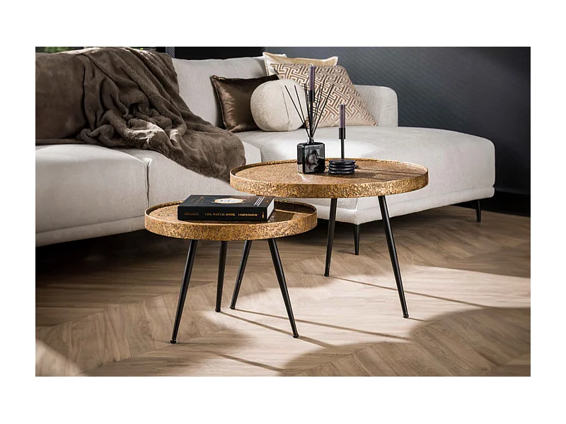 Set - bronce metal - 74 x 74 cm - ARINOS