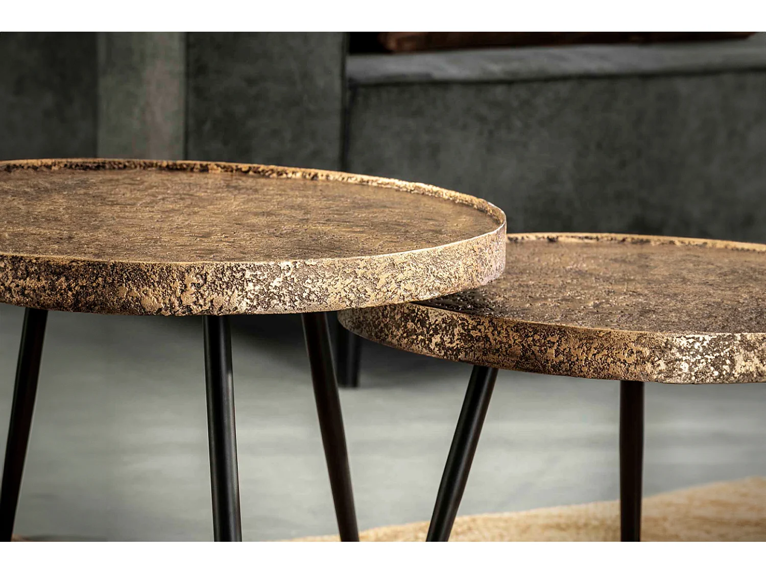 Set - bronzo metallo - 74 x 74 cm - ARINOS