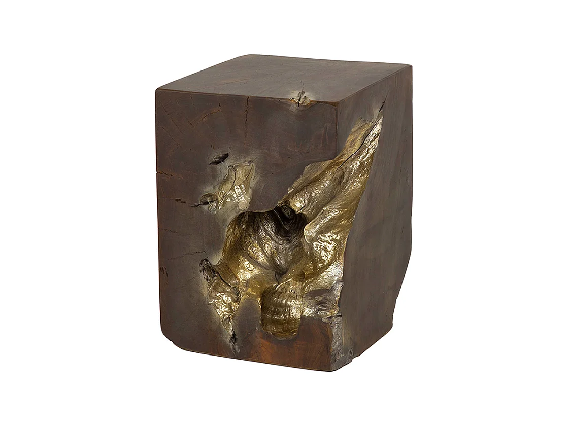 Bijzettafel - Grijs Hout - 30 x 30 cm - KURA