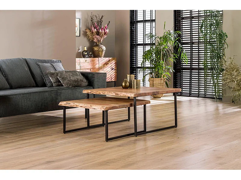 Set - Braun Holz - 80 x 80 cm - AMARLA