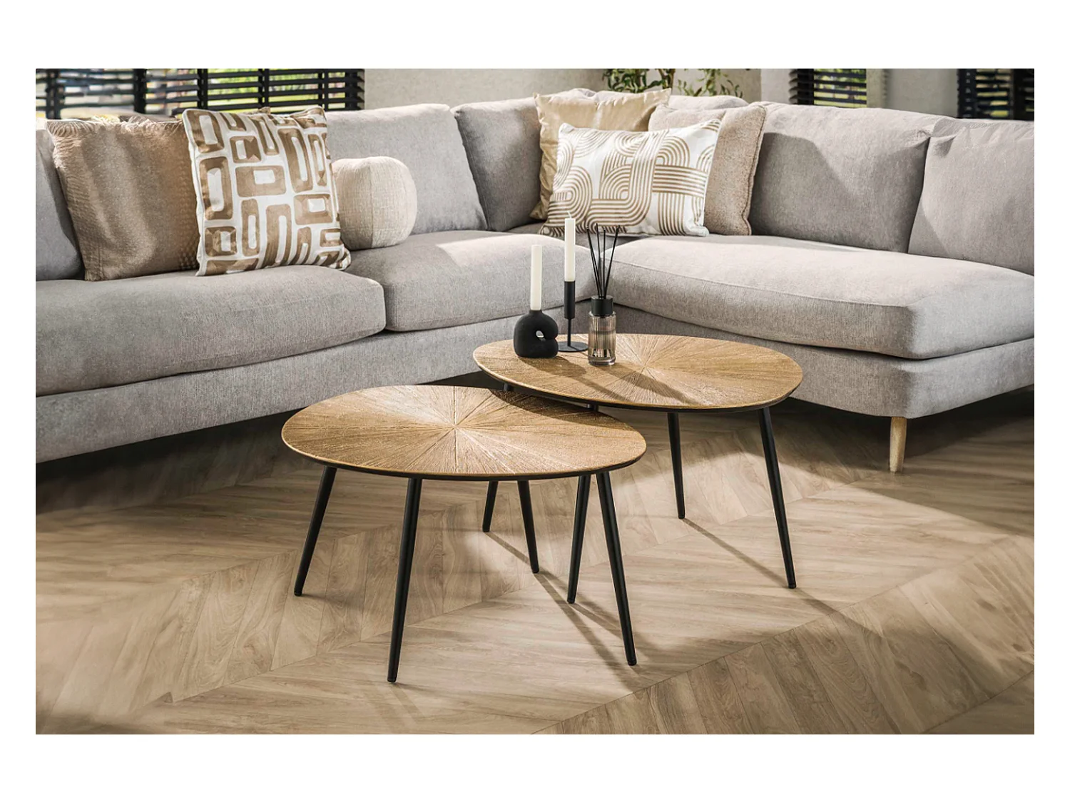 Set - bronze métal - 77 x 60 cm - TIBALI