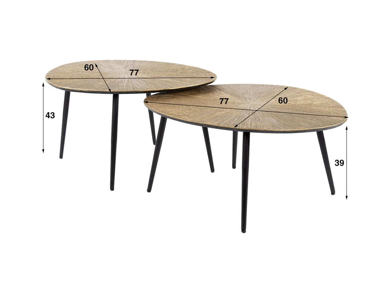 Set - bronze métal - 77 x 60 cm - TIBALI