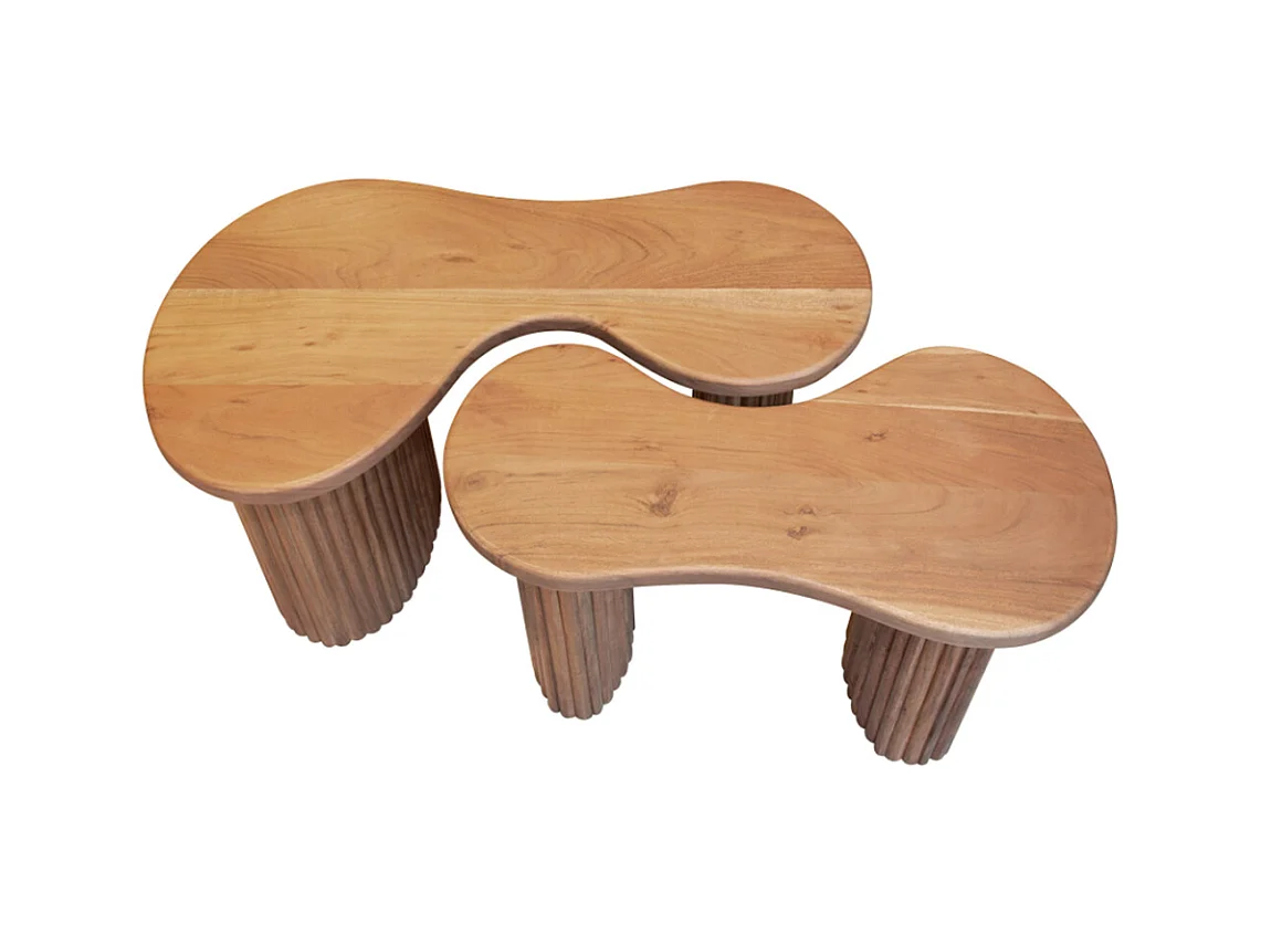 Set - marron Bois - 80 x 45 cm - MALIKA