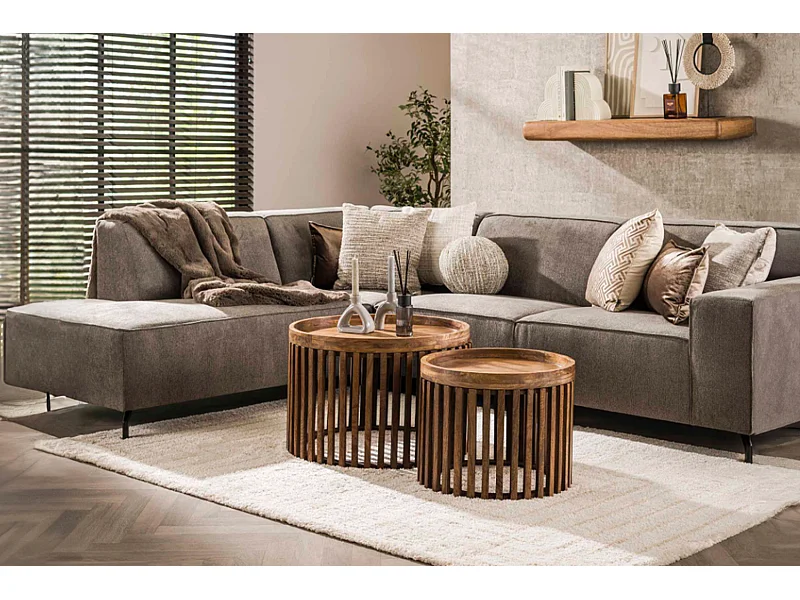 Set - Braun Holz - 65 x 65 cm - LANI