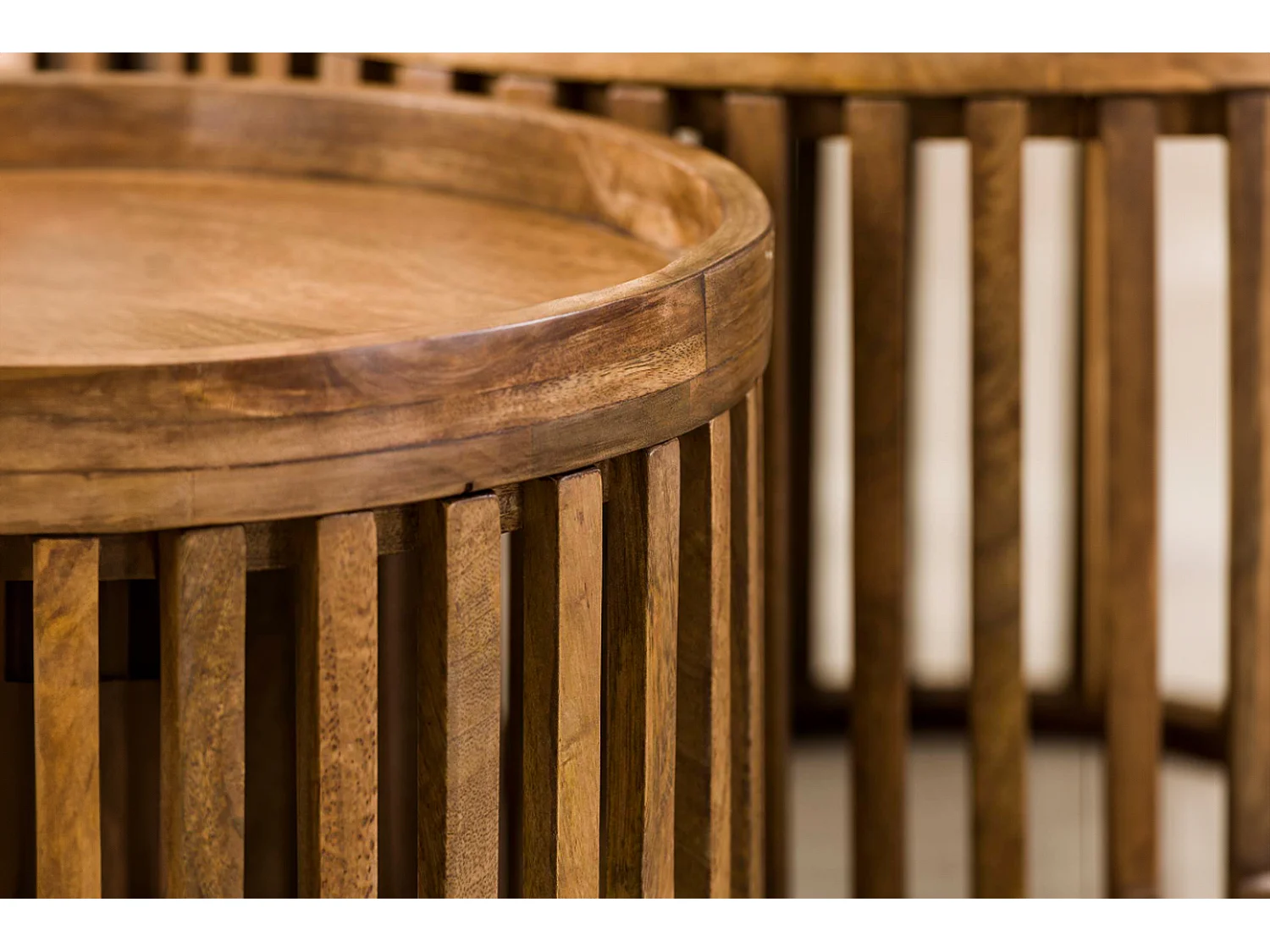 Set - Braun Holz - 65 x 65 cm - LANI