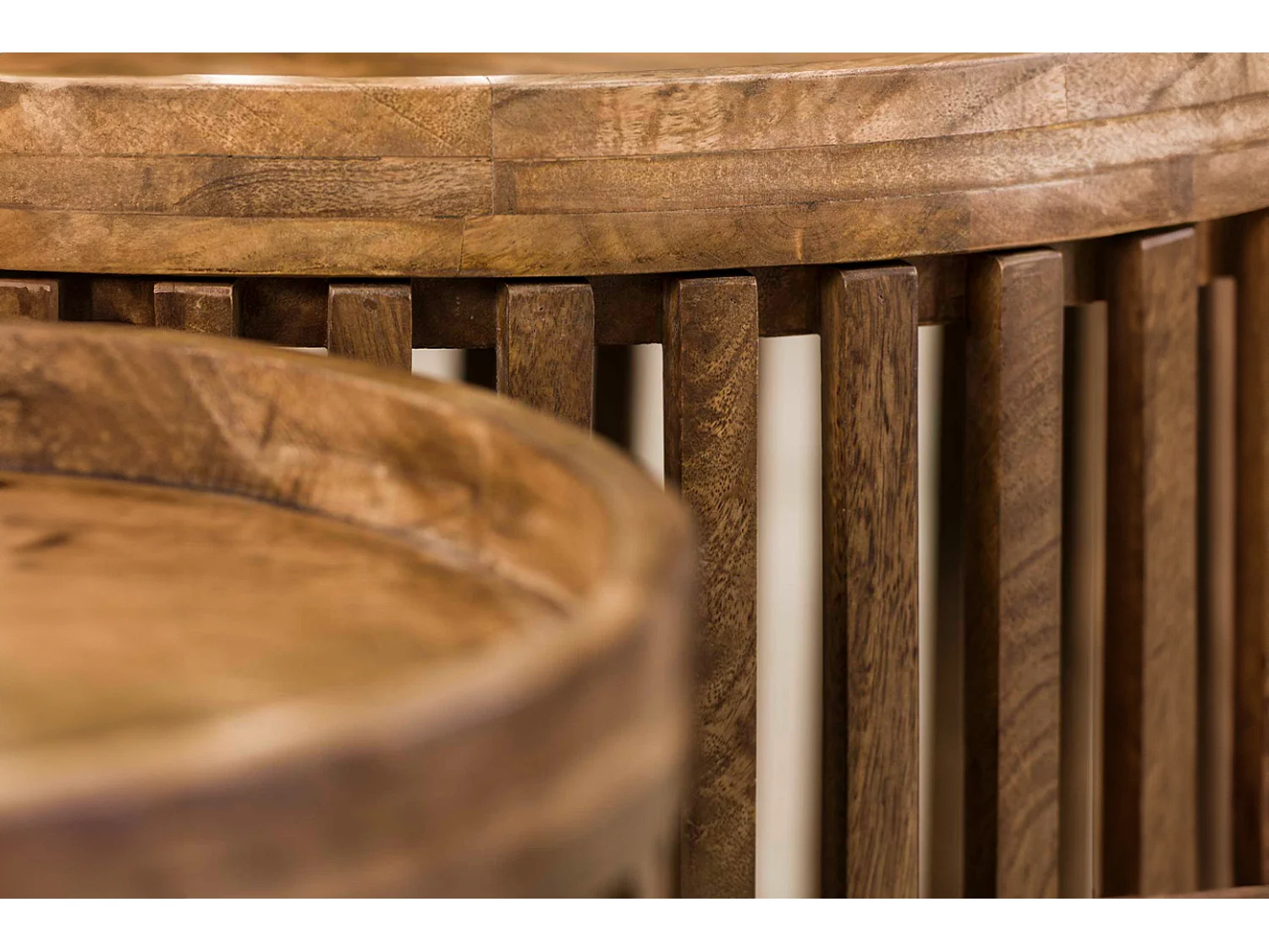 Set - Braun Holz - 65 x 65 cm - LANI