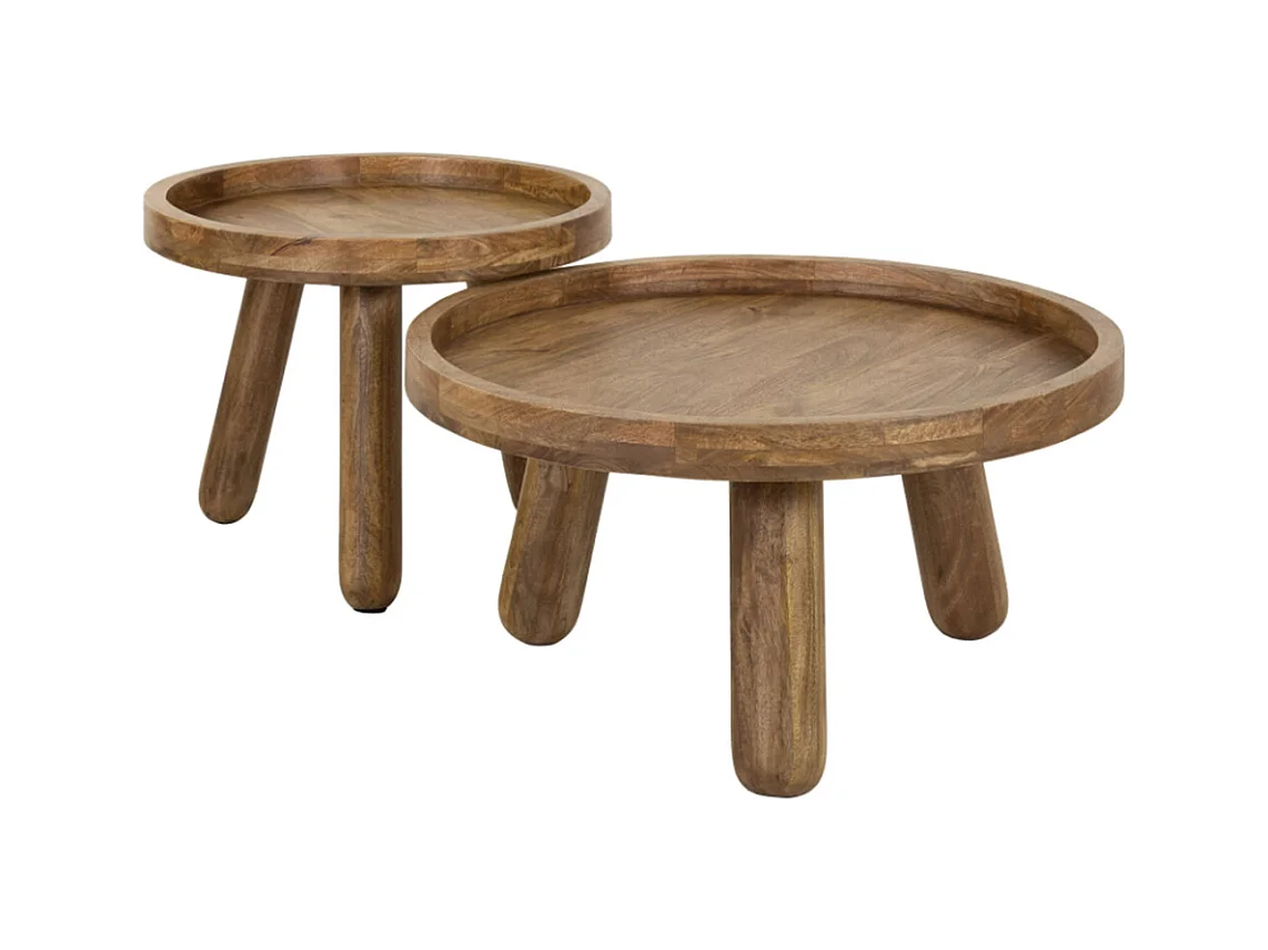 Set - marron Bois - 80 x 80 cm - FLORA