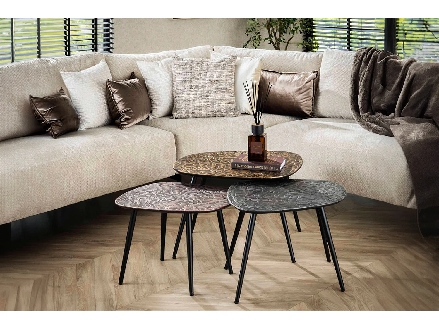 Set - multicolore métal - 62 x 51 cm - YATA