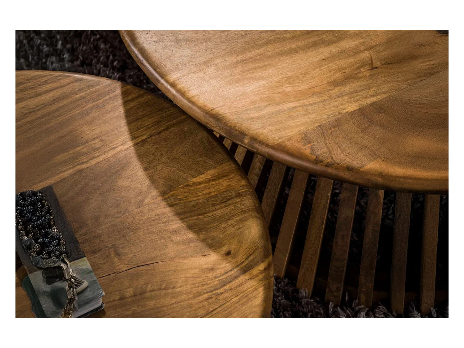 Set - marron Bois - 80 x 80 cm - LANI