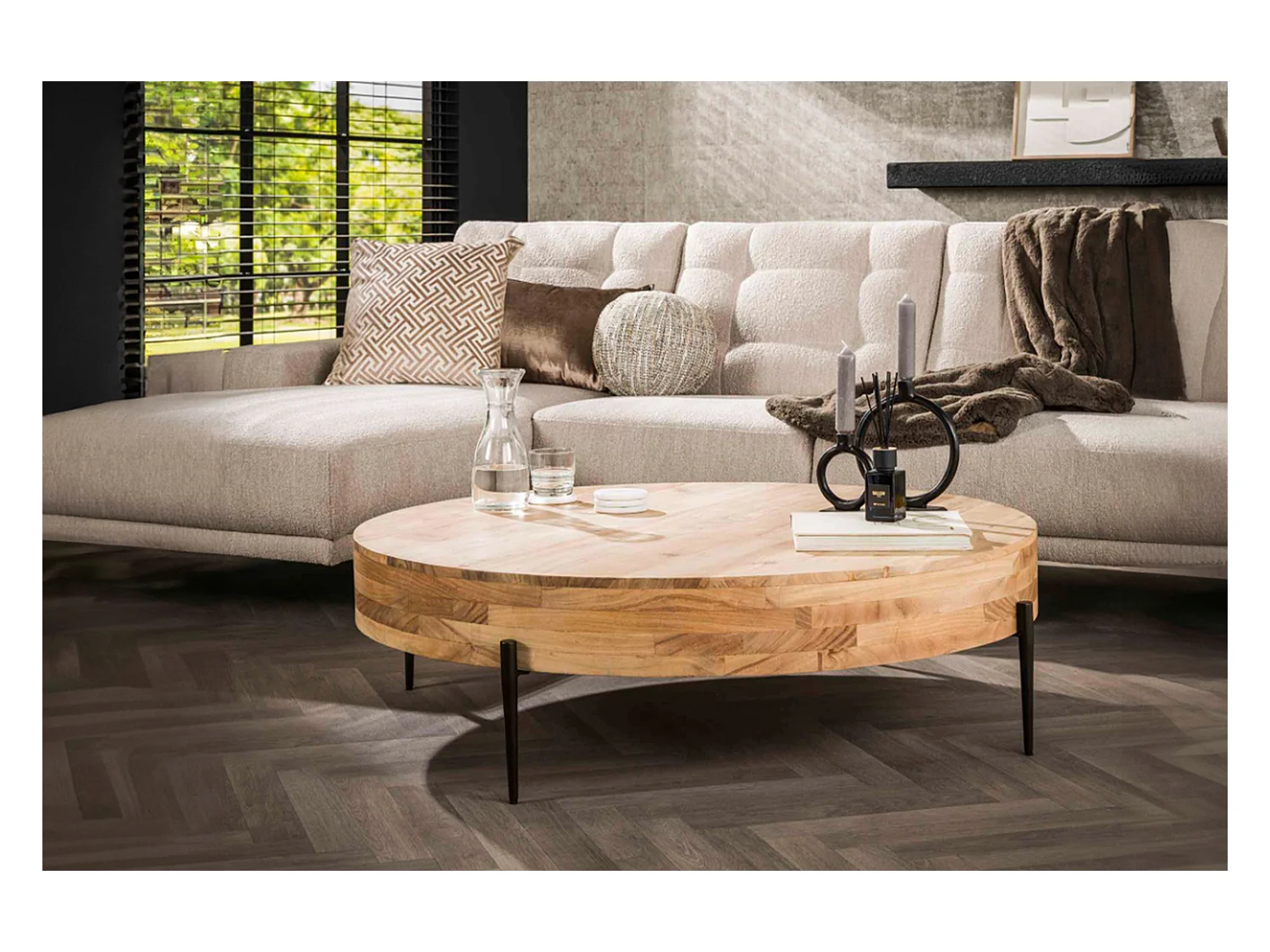 - marron Bois - 120 x 120 cm - NAPO