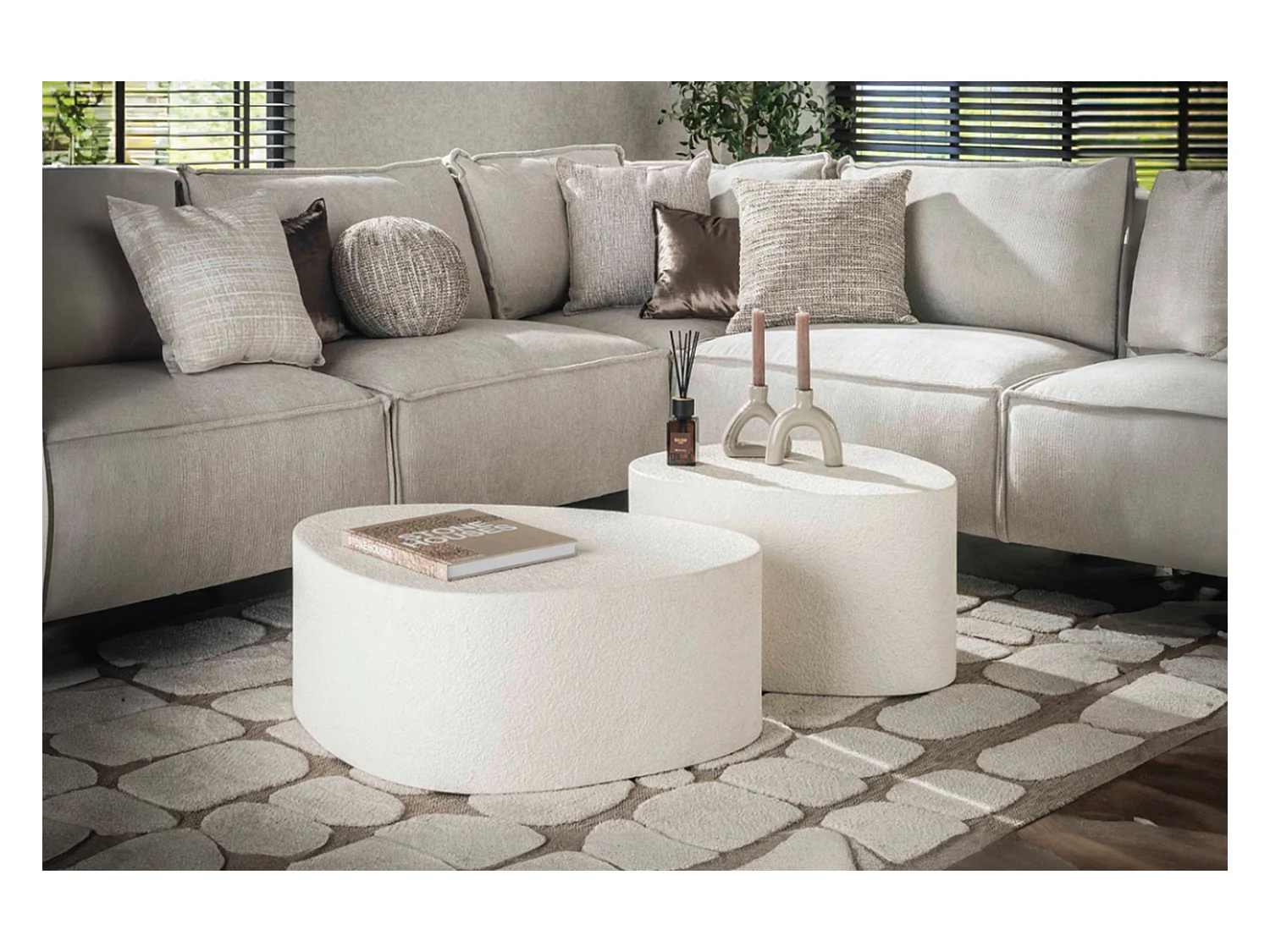 Set - blanc Marbre - 81 x 60 cm - CANOAS