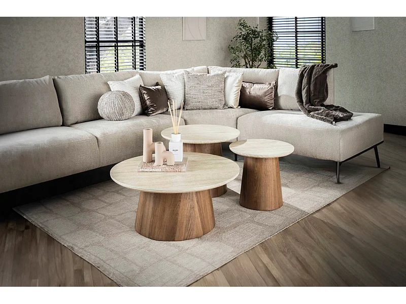 Set - blanc céramique - 80 x 80 cm - PRETO