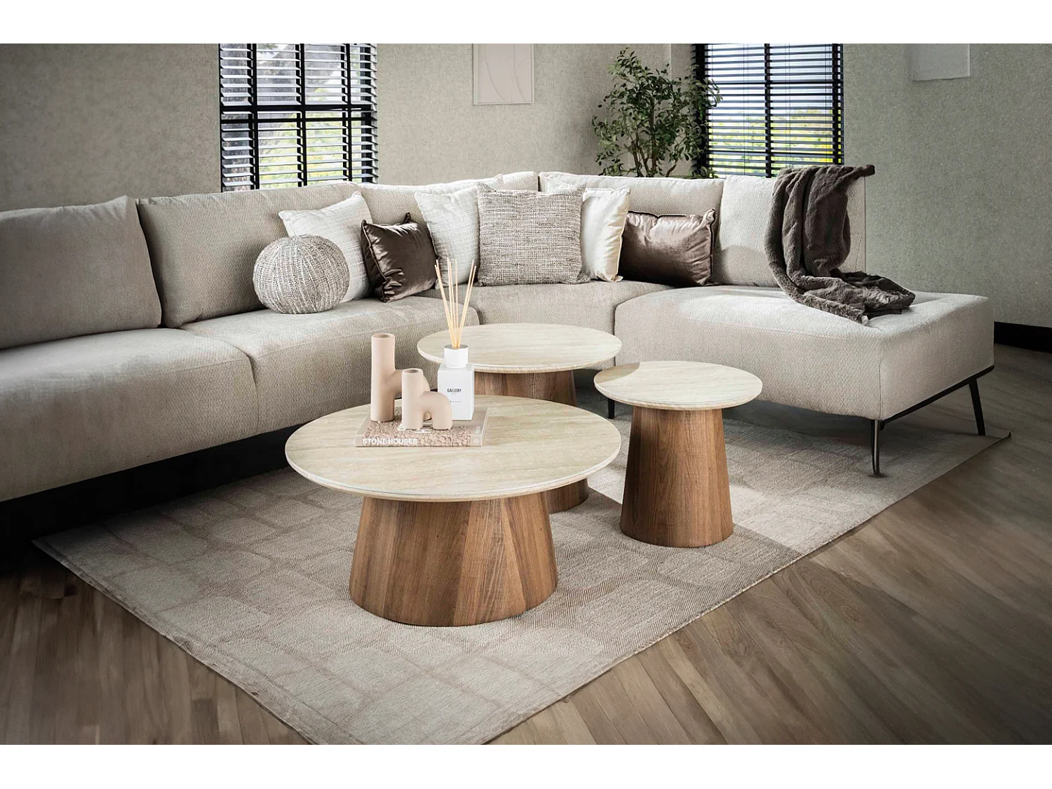 Set - blanc céramique - 80 x 80 cm - PRETO