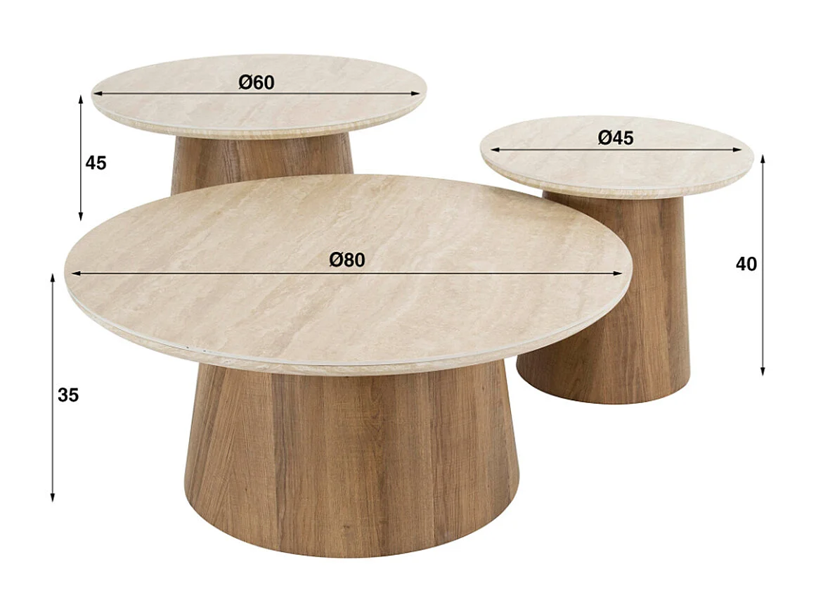 Set - blanc céramique - 80 x 80 cm - PRETO