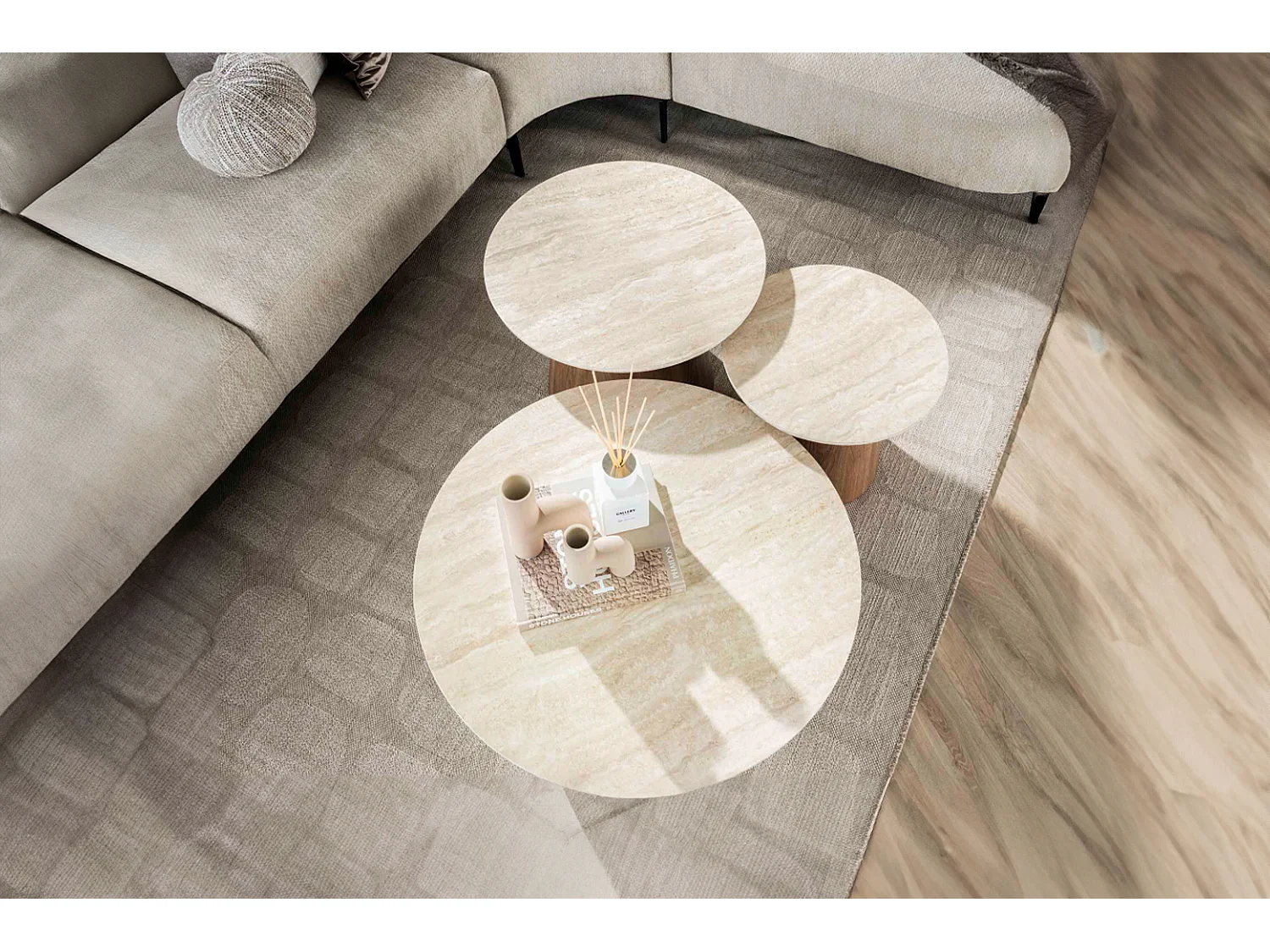 Set - blanc céramique - 80 x 80 cm - PRETO