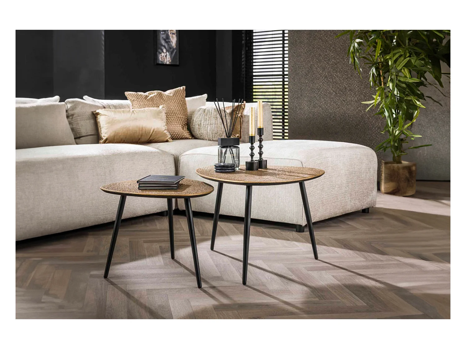 Set - bronze métal - 80 x 59 cm - LAUCA