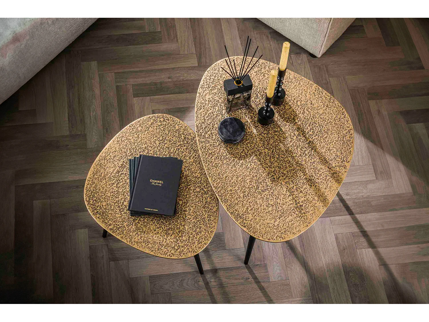 Set - bronze métal - 80 x 59 cm - LAUCA