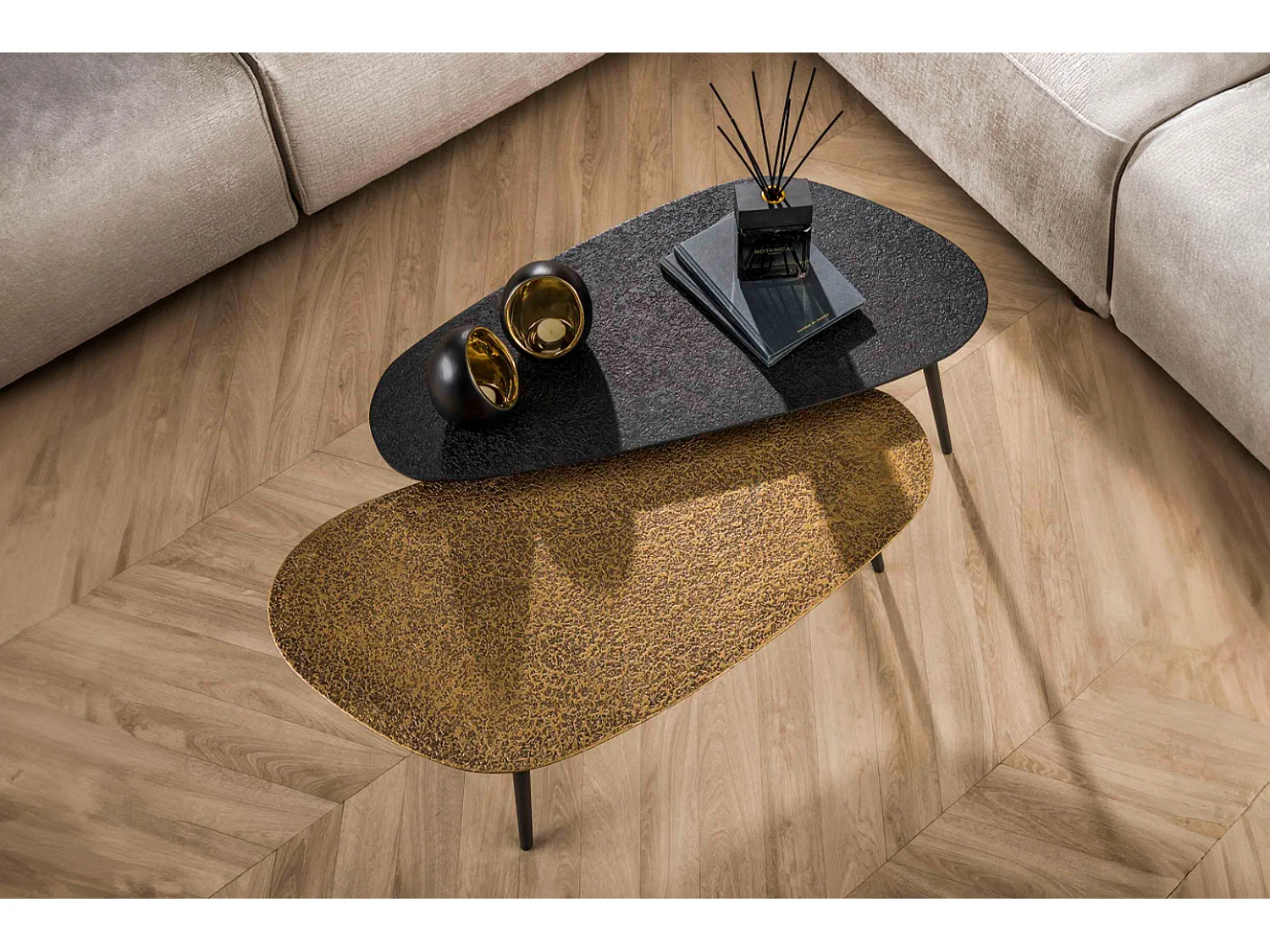 Set - multicolore métal - 84 x 39 cm - LAUCA