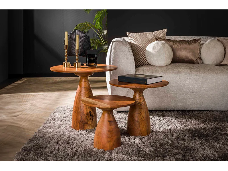 Set - Braun Holz - 60 x 60 cm - CECILIA