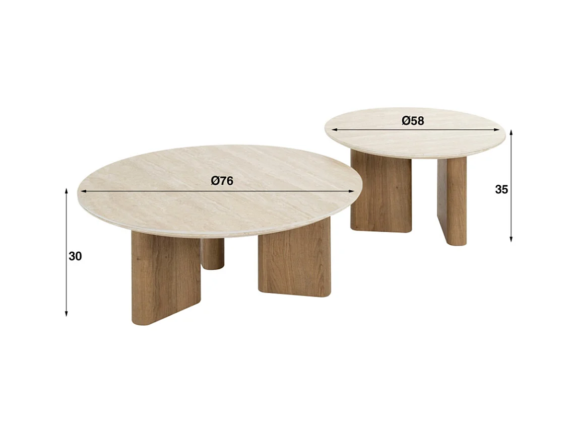 Set - blanc céramique - 76 x 76 cm - PRETO