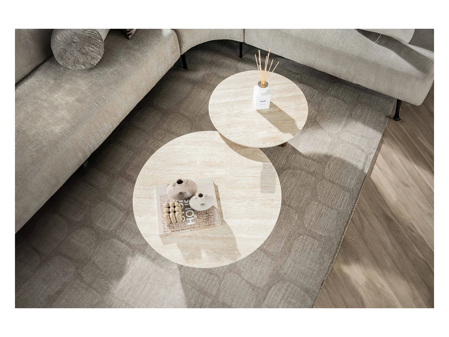 Set - blanc céramique - 76 x 76 cm - PRETO