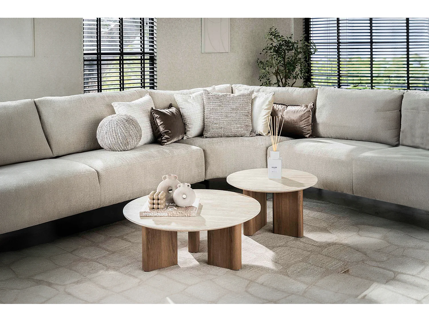 Set - Weiß Keramik - 76 x 76 cm - PRETO