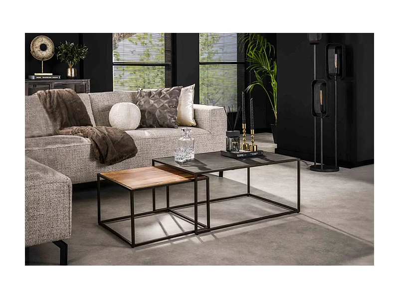 Set - Braun Stein - 90 x 60 cm - NUKA