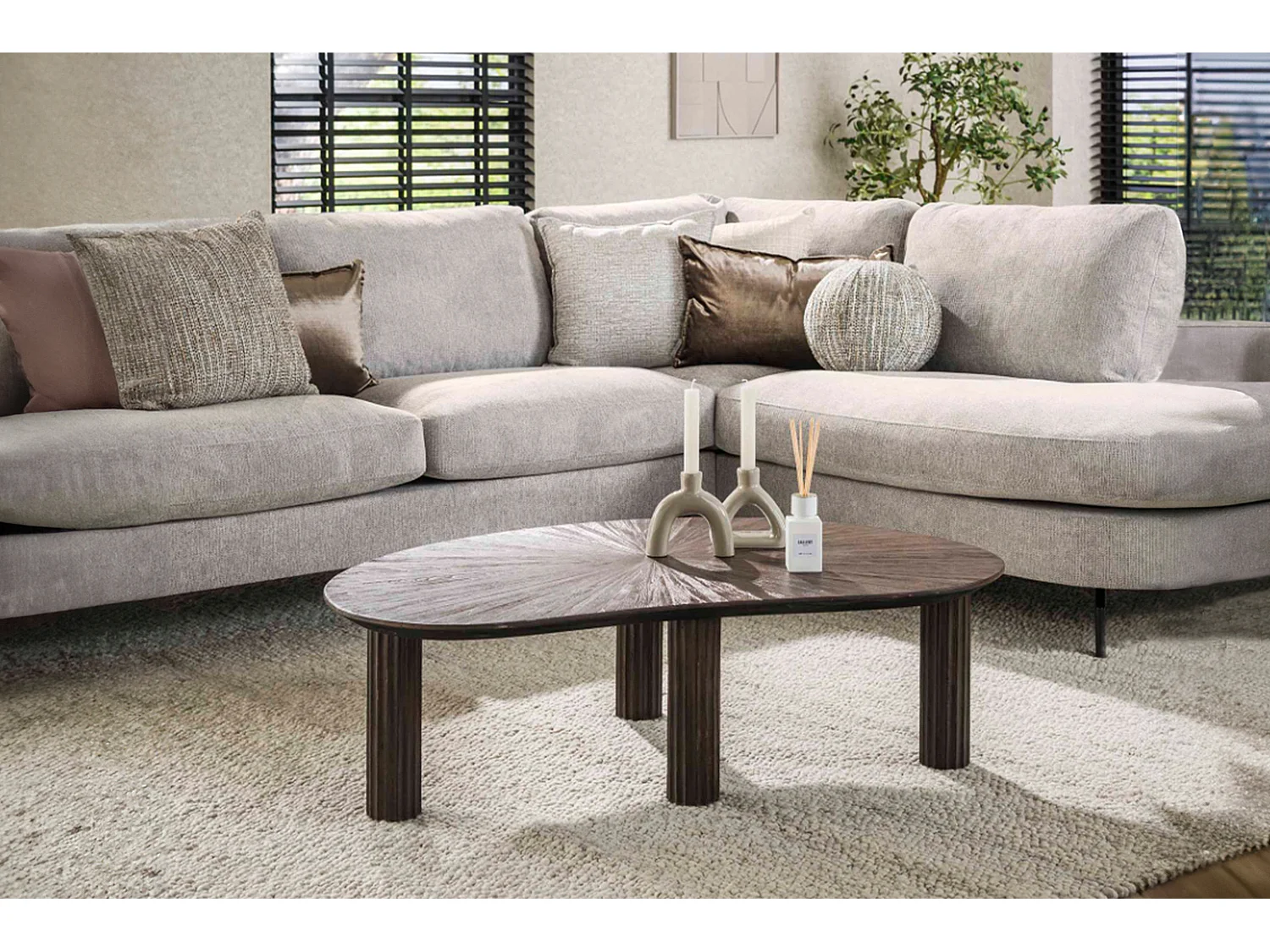 - Bruin Hout - 110 x 68 cm - INKA