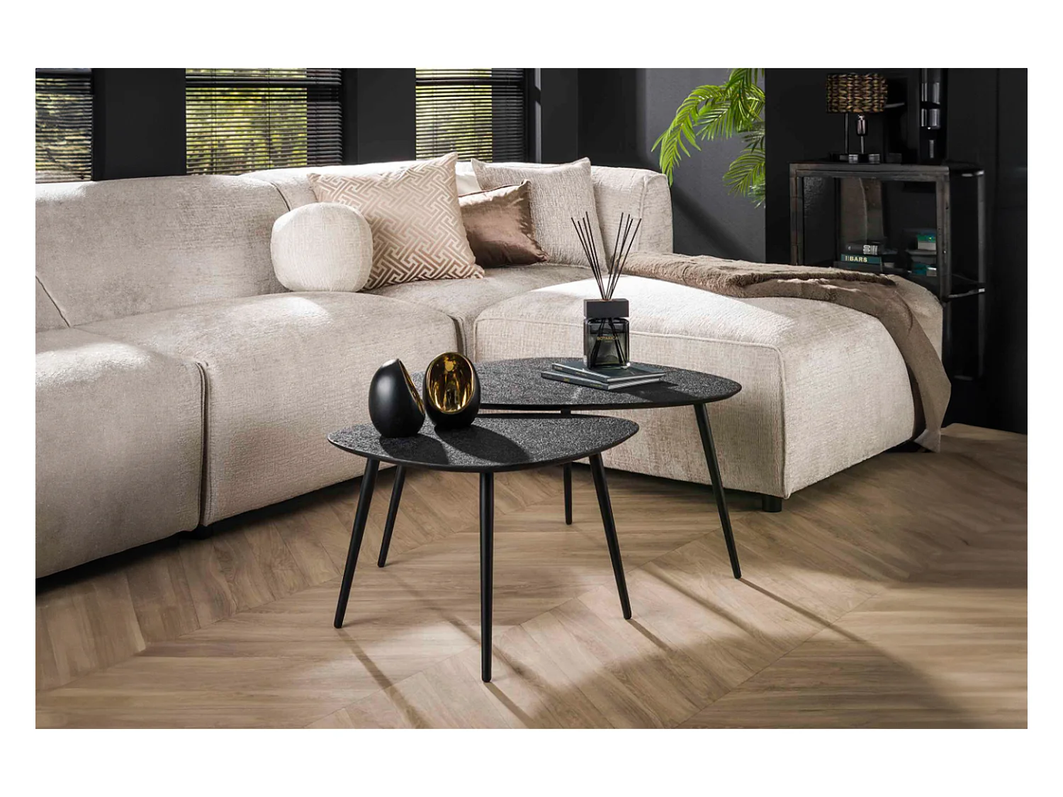 Set - Noir métal - 80 x 59 cm - LAUCA