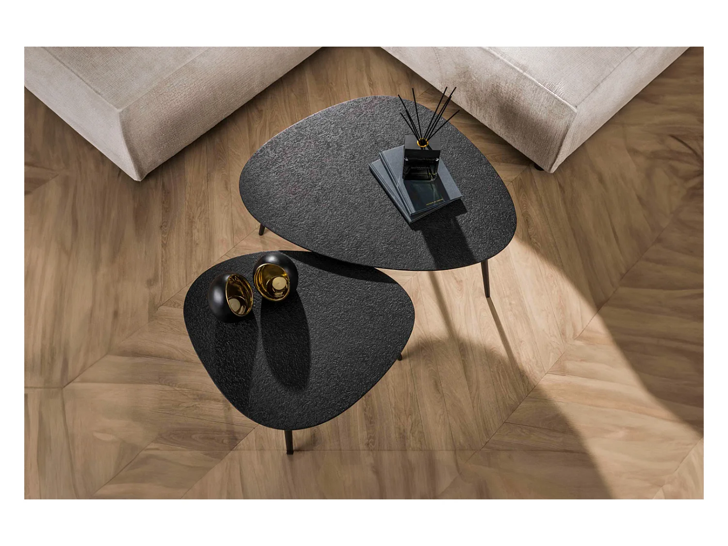 Set - Noir métal - 80 x 59 cm - LAUCA