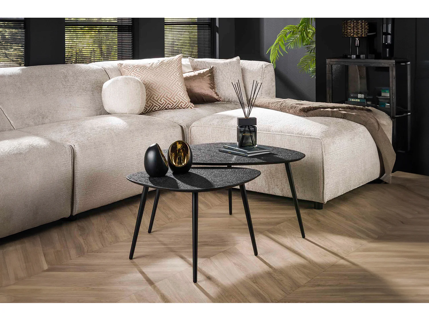 Set - Noir métal - 80 x 59 cm - LAUCA