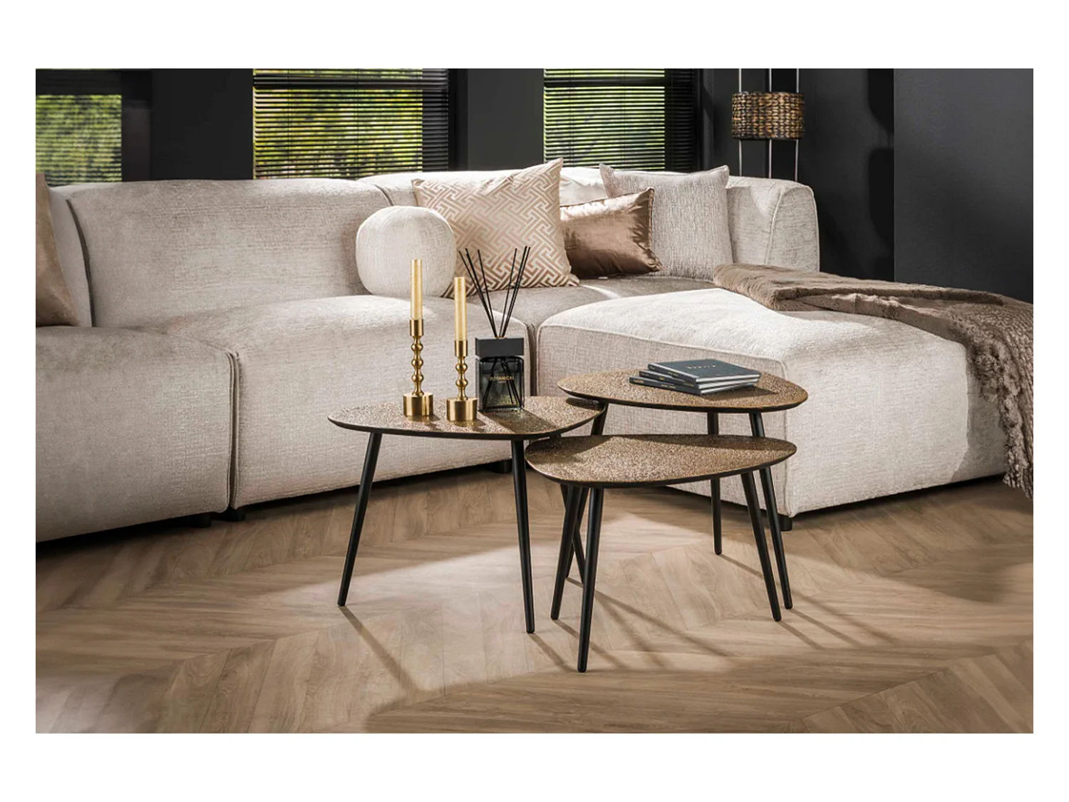 Set - bronze métal - 54 x 48 cm - LAUCA