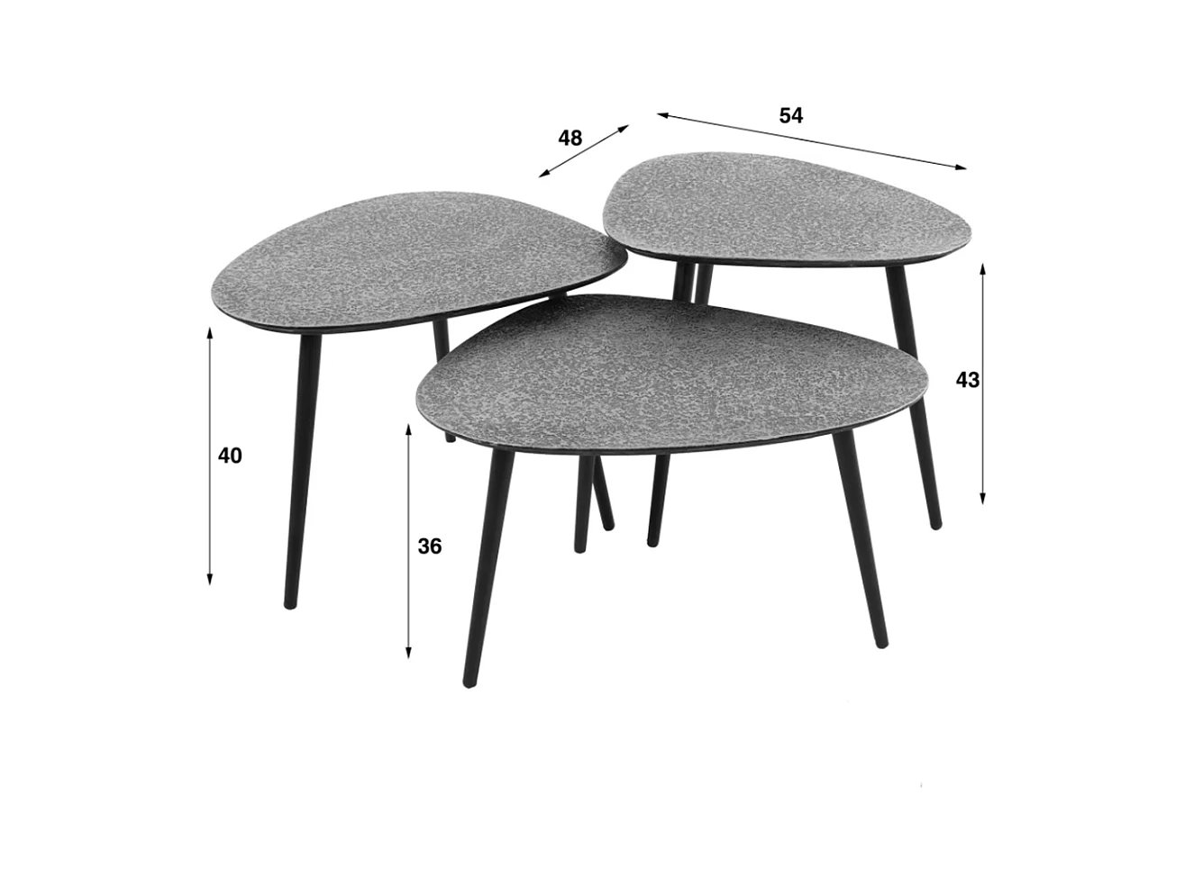 Set - bronze métal - 54 x 48 cm - LAUCA