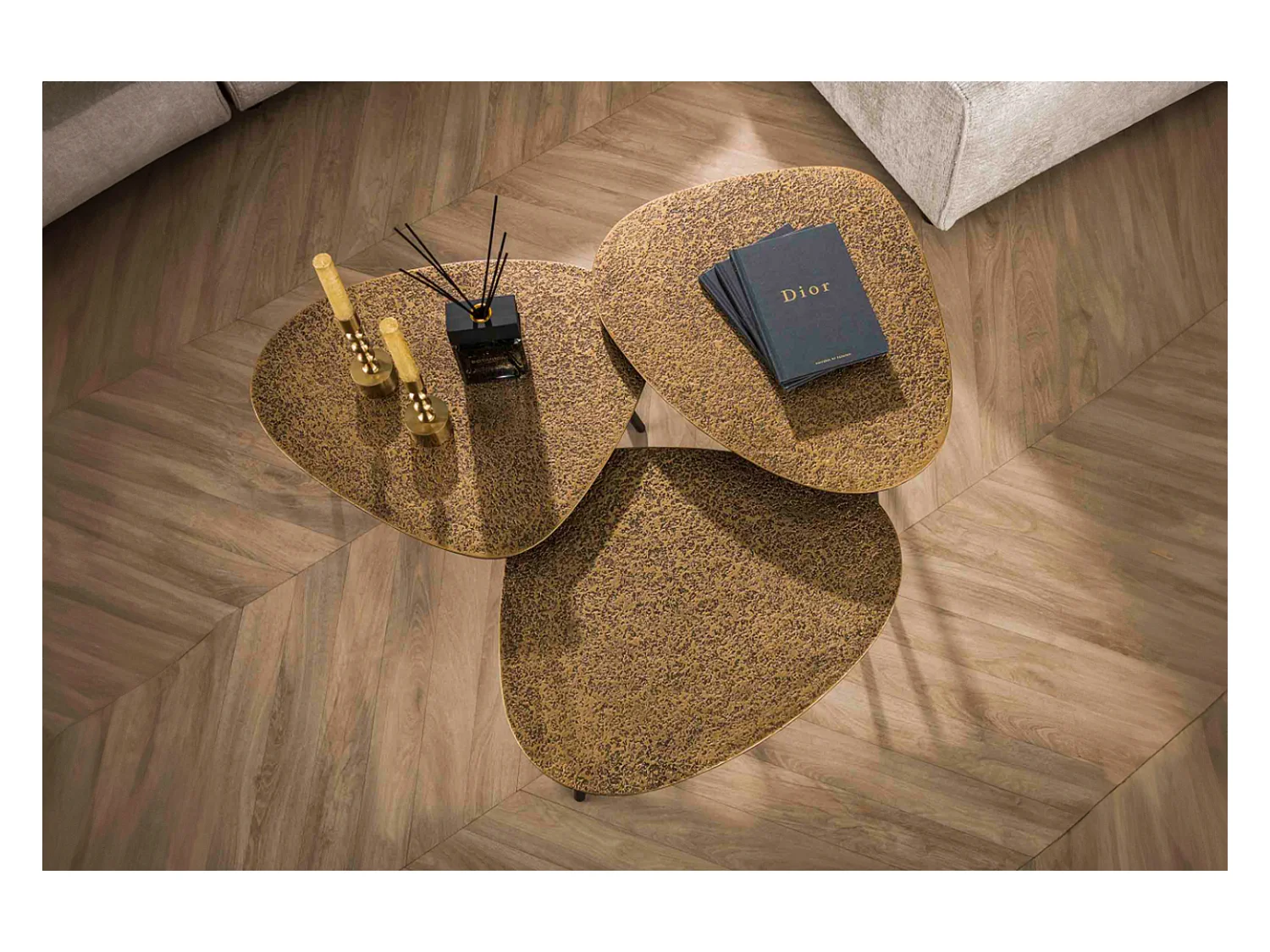 Set - bronze métal - 54 x 48 cm - LAUCA