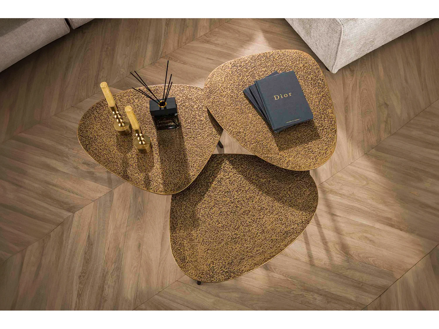 Set - bronze métal - 54 x 48 cm - LAUCA