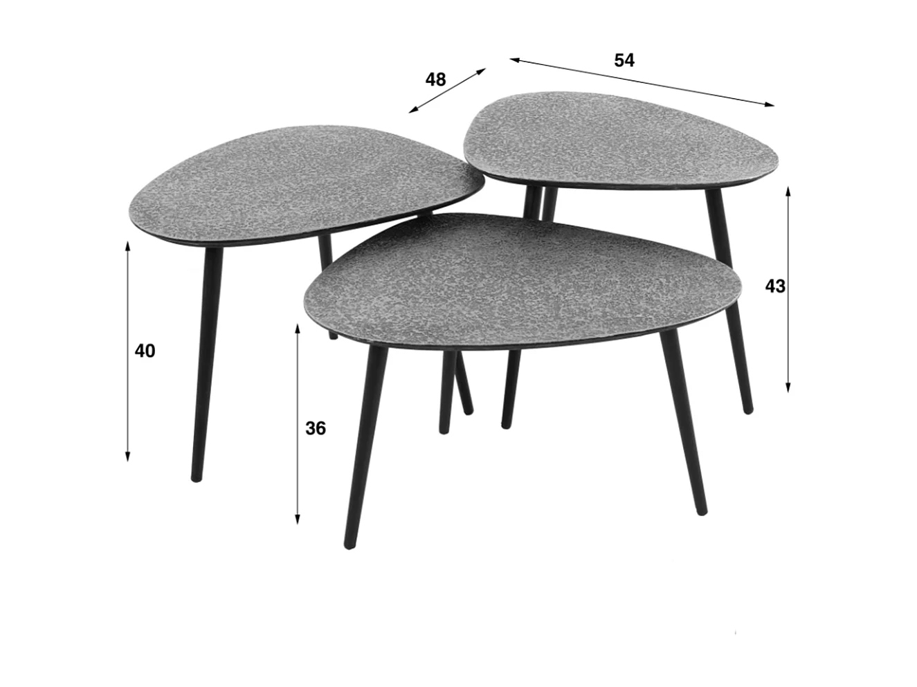 Set - Bronze Metall - 54 x 48 cm - LAUCA