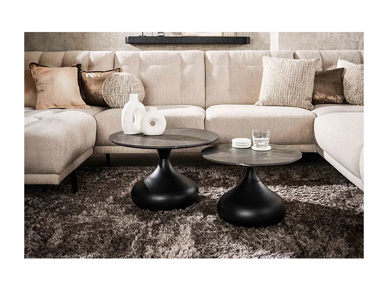 Set - Schwarz Kunststoff - 60 x 60 cm - PIRES