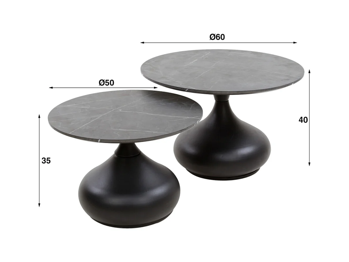 Set - Noir plastique - 60 x 60 cm - PIRES