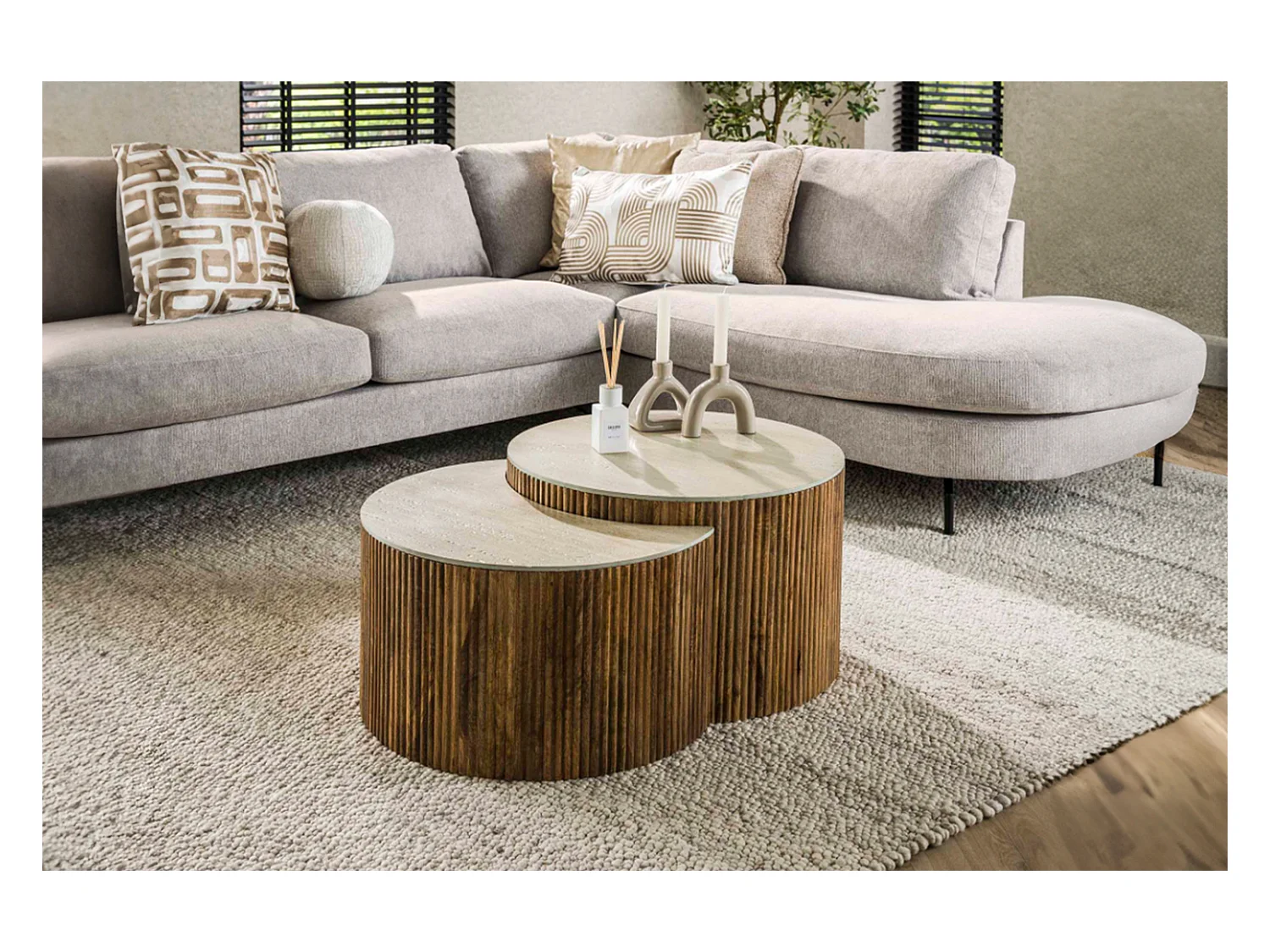 Set - Weiß Keramik - 60 x 60 cm - DESEADO