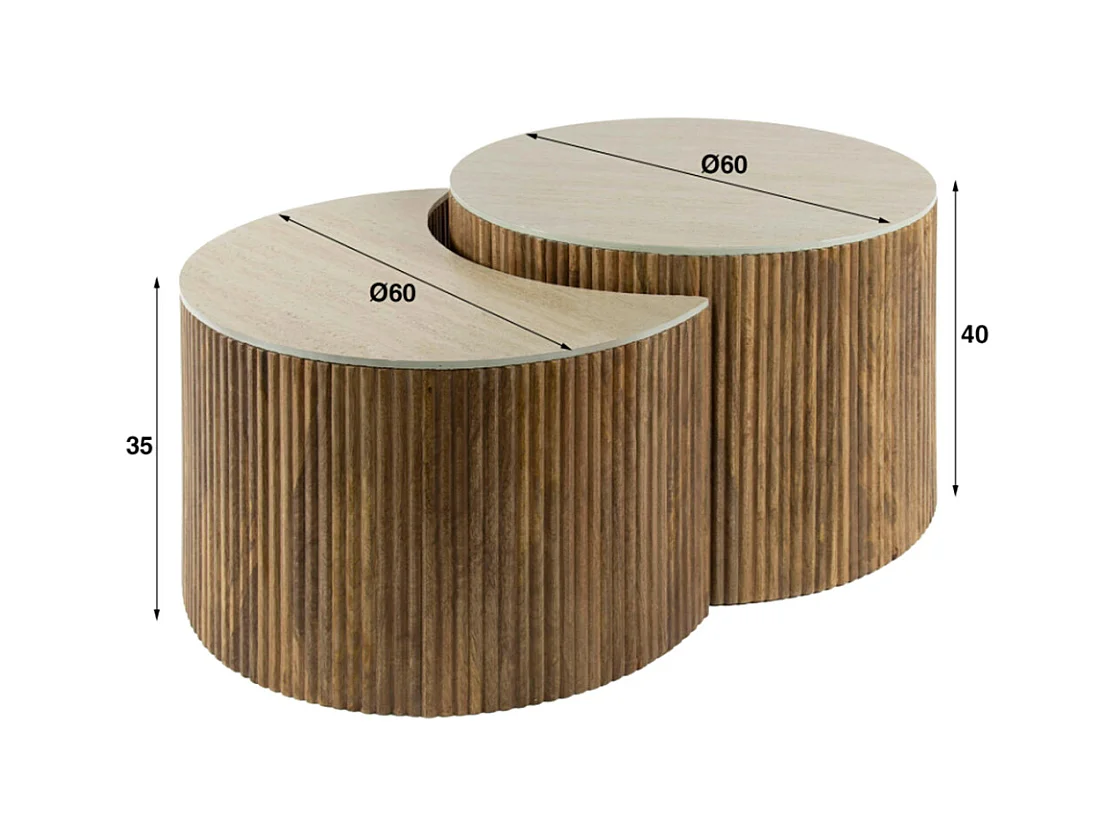 Set - Weiß Keramik - 60 x 60 cm - DESEADO