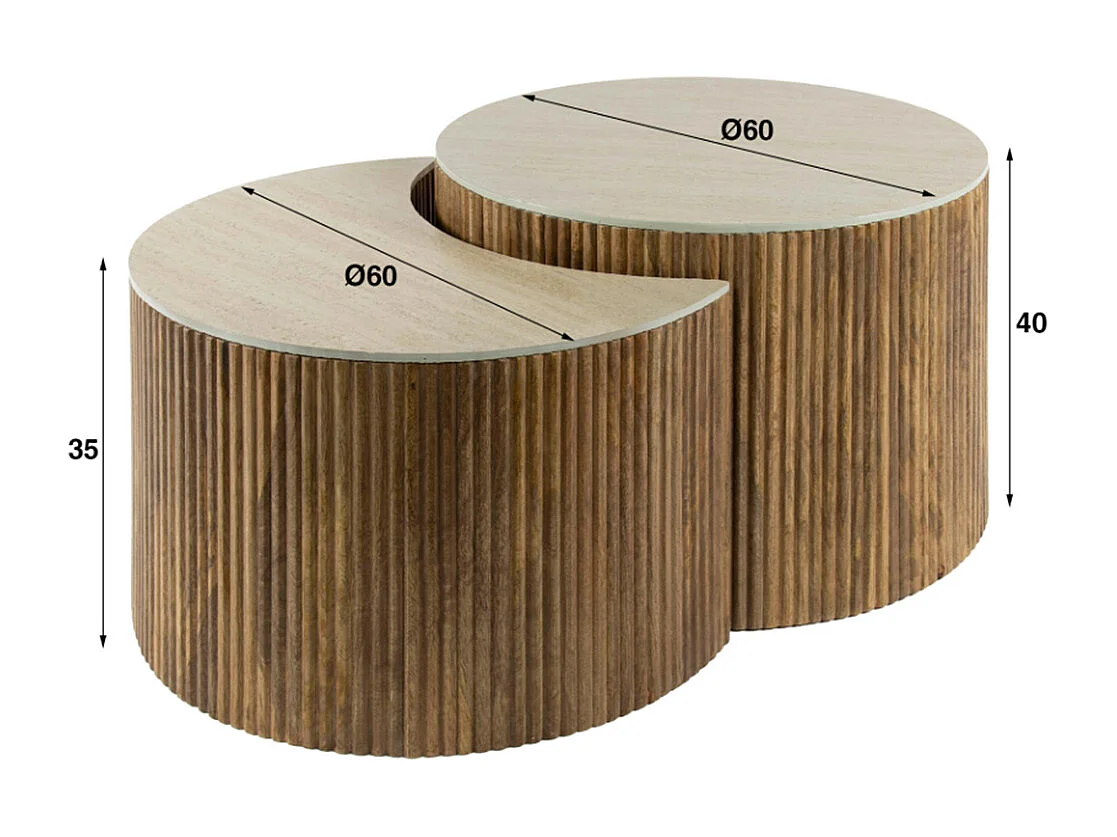 Set - Weiß Keramik - 60 x 60 cm - DESEADO